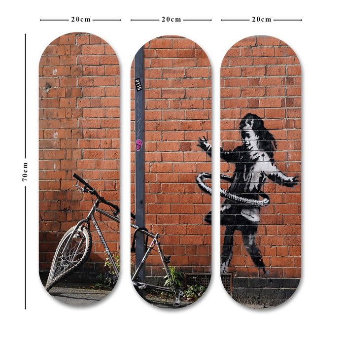 Wallity Cuadro Decorativo de MDF Multicolor (3 Piezas)